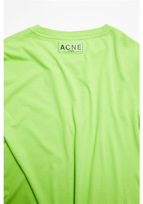 t-shirt con logo unisex verde in cotone ACNE STUDIOS | CL0265ABF